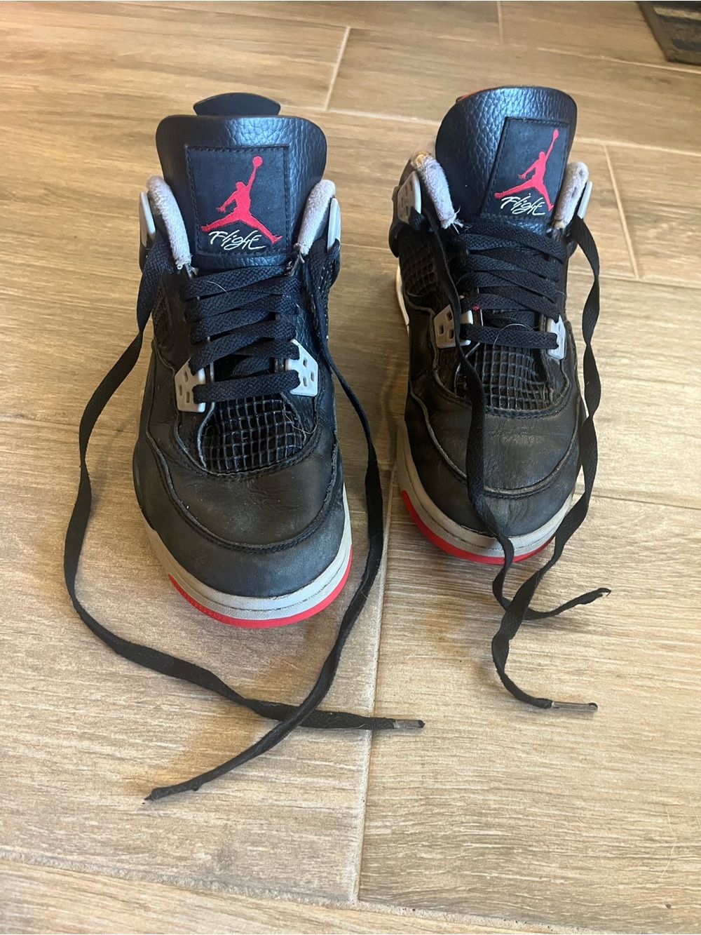 Jordan Kids Black and Red Retro Sneakers